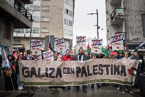 Protests Against The Presence Of Former Israeli PM In La Toja - Spain