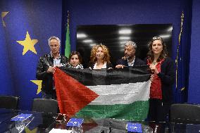 Press Conference Of Italian Parliamentarians Expelled From Israel - Rome