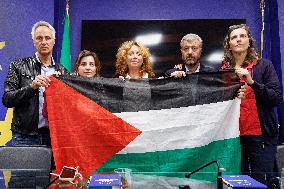 Press Conference Of Italian Parliamentarians Expelled From Israel - Rome