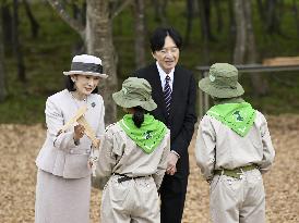 Crown prince visits greenery festival in Miyagi Pref.