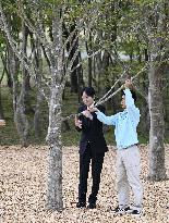Crown prince visits greenery festival in Miyagi Pref.