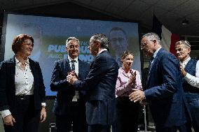 Bruno Retailleau During Meeting for Partial Legislative Elections - Montauban