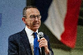 Bruno Retailleau During Meeting for Partial Legislative Elections - Montauban