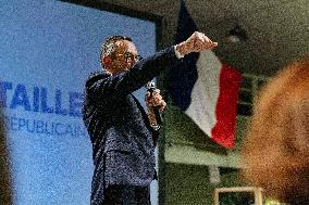 Bruno Retailleau During Meeting for Partial Legislative Elections - Montauban