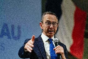 Bruno Retailleau During Meeting for Partial Legislative Elections - Montauban