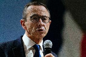 Bruno Retailleau During Meeting for Partial Legislative Elections - Montauban