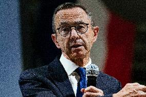 Bruno Retailleau During Meeting for Partial Legislative Elections - Montauban