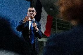 Bruno Retailleau During Meeting for Partial Legislative Elections - Montauban