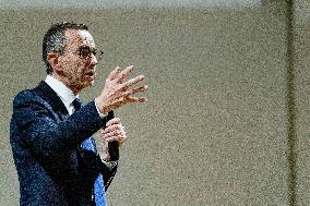 Bruno Retailleau During Meeting for Partial Legislative Elections - Montauban