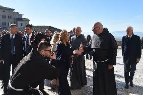 Italian PM Giorgia Meloni At San Francesco Celebration - Assisi