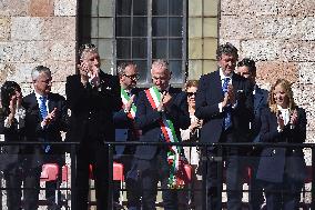 Italian PM Giorgia Meloni At San Francesco Celebration - Assisi
