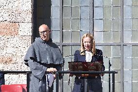 Italian PM Giorgia Meloni At San Francesco Celebration - Assisi