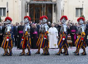 Pope Leo XIV Attends Swearing-in Of New Swiss Guard Recruits - Vatican