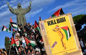 Massive Pro-Palestine Rally - Rome