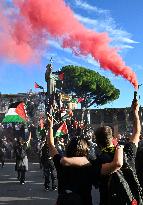 Massive Pro-Palestine Rally - Rome