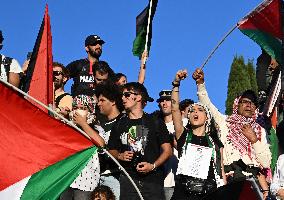 Massive Pro-Palestine Rally - Rome