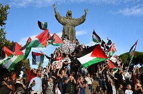 Massive Pro-Palestine Rally - Rome
