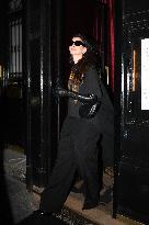 PFW - Anne Hathaway Leaves The Sugaar Restaurant