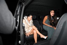 PFW - Kim Kardashian Arrives At Le Sienna Restaurant