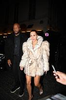 PFW - Kim Kardashian Arrives At Le Sienna Restaurant
