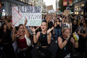 Demonstration in Support of Palestine Across Spain