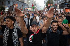 Demonstration in Support of Palestine Across Spain