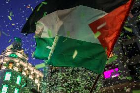 Demonstration in Support of Palestine Across Spain