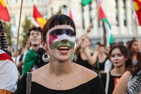 Demonstration in Support of Palestine Across Spain