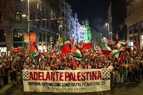 Demonstration in Support of Palestine Across Spain