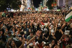 Demonstration in Support of Palestine Across Spain