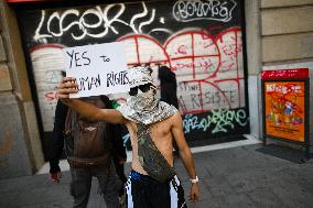 Demonstration in Support of Palestine Across Spain