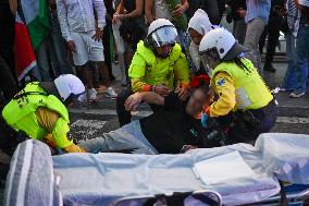Demonstration in Support of Palestine Across Spain