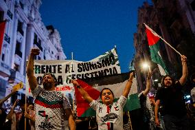 Demonstration in Support of Palestine Across Spain