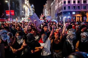 Demonstration in Support of Palestine Across Spain