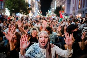 Demonstration in Support of Palestine Across Spain