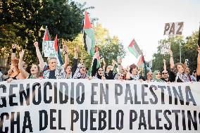 Demonstration in Support of Palestine Across Spain
