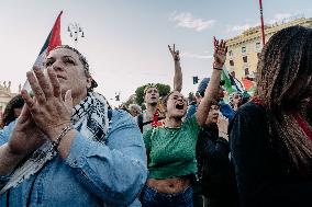 Demonstration in Support of Palestine Across Italy