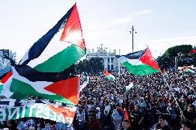 Demonstration in Support of Palestine Across Italy