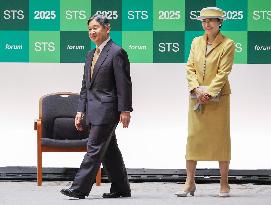 Emperor, empress attend science forum in Kyoto