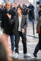 PFW - Sangwon Arrives At Maison Margiela Show