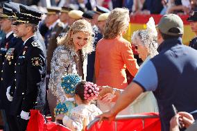 Infanta Elena de Borbon and Cristina de Borbon Attending Gran Homenaje - Madrid