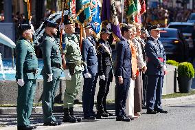 Infanta Elena de Borbon and Cristina de Borbon Attending Gran Homenaje - Madrid
