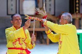 Straw-Woven Dragon Performance - China
