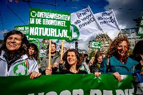 Protest Against The Livestock Industry - Amsterdam