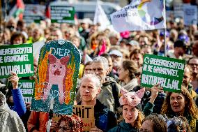 Protest Against The Livestock Industry - Amsterdam