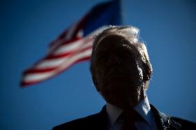 President Trump Departs The White House For Navy Celebration - DC