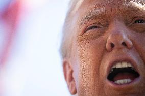 President Trump Departs The White House For Navy Celebration - DC