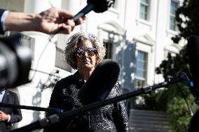 President Trump Departs The White House For Navy Celebration - DC