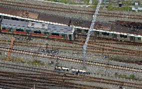 Train collides with out-of-service train near Tokyo