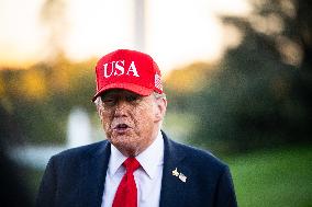 President Trump Speaks To Members Of The Media - DC